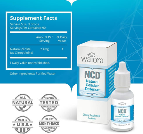Immune .5 oz 90 Natural Cellular Defense (NCD) Liquid Supplement, Advanced Mineral & Botanical Formula, Daily