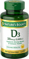 Nature's Bounty Vitamin D, Immune Support, 2000 IU, 350 Ct Softgels