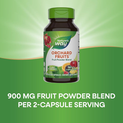 Nature's Way Orchard Fruits, Fruit Powder Blend - 60 Capsules, Contains 12 Different Fruits, 900mg Per 2-Capsule Serving