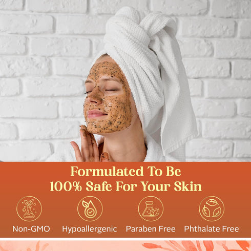 Envy Vitamin C and Turmeric Face Scrub - 200ML, Anti Aging Exfoliating Scrub for All Skin Types, Vegan & Cruelty Free
