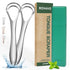 RONAVO Tongue Scraper for Adults, Stainless Steel Cleaner with Dual Scraping Head Design