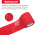 Self Adherent Cohesive Bandage Latex 3"x5 Yards, 12 Rolls First Aid Bandages for Wrist Ankle Sprain, Red