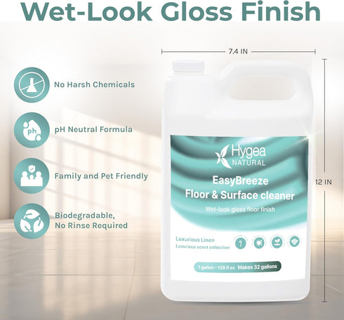 Hygea Natural EasyBreeze pH Neutral All-Purpose Surface Cleaner - Freshly Scented Floor Cleaner with Wet-Look Gloss