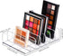 JessLab Eyeshadow Palette Makeup Organizer, Acrylic 7-Section Divided Make up Organizers and storage for Bathroom Vanity Countertop, Transparent, L by JessLab