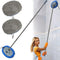 Longest 83'' Wall Mop, Detachable Pole, Ceiling Dust Mop, Baseboard Glass Duster Washer, High Reach Cleaning Tool