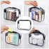 Wedama TSA Approved Toiletry Cosmetic Bags, 2 Pack with Zipper, Carry on Airline Travel Accessories, Quart Size-Black