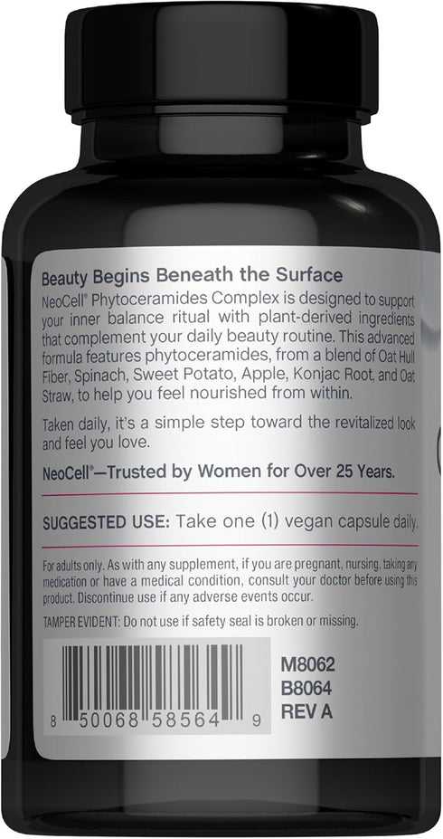 NeoCell 60 Phytoceramide Complex Supplement | Capsules | Advanced Formula | Vegan Plant Derived Ceramides