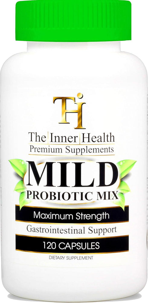 Mild Prebiotics and Probiotics for Women & Men - 120 Probiotic Capsules with Bacillus subtilis, Lactobacillus