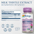 SOLARAY Milk Thistle Seed Extract 350 mg, 60 VegCaps, Vegan, 60 Servings, 80% Silymarin
