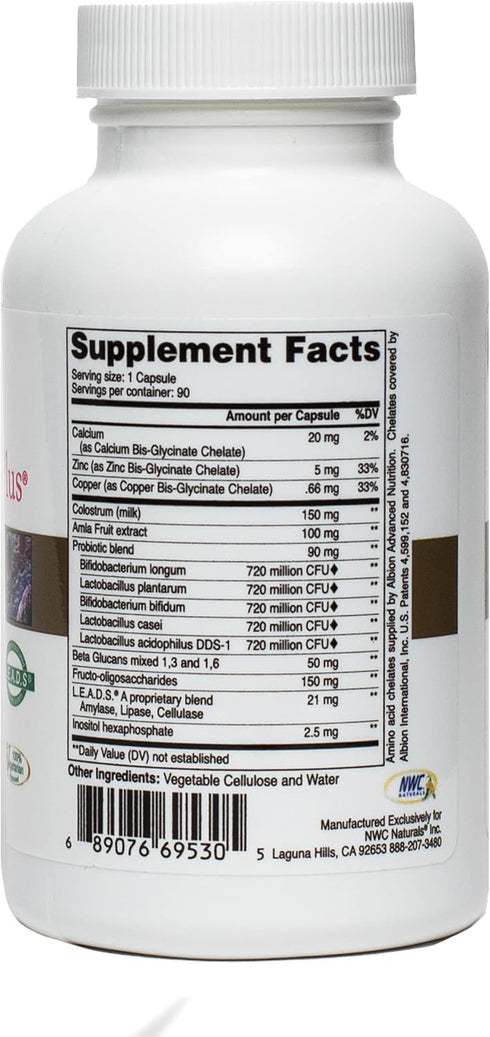 Pro-Biotics Plus, Natural Probiotics for Men, Women and Kids, Immune System Support Supplement, 90 Capsules by NWC
