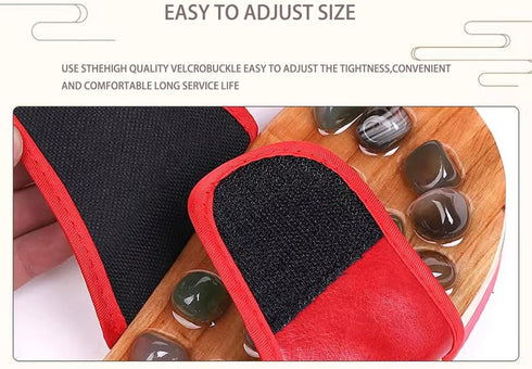 LHYILSWQ Reflexology Foot Massager Slipper Acupuncture Massage Sandals with Natural Stones Acupoint Massage Shiatsu