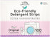 Eco Friendly Plant Powered Laundry Detergent Strips - 100 Loads, Fragrance Free, Ultra Concentrated, No Plastic