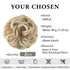 SARLA 2PCS Messy Hair Bun Hair Pieces, Wavy Curly Synthetic Updo Fake Scrunchies Ponytail Extension, Dirty Blonde