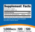 Nutricost Vitamin B12 (Methylcobalamin) 1000mcg, 120 Capsules - Vegetarian, Non-GMO & Gluten Free B12 Supplement