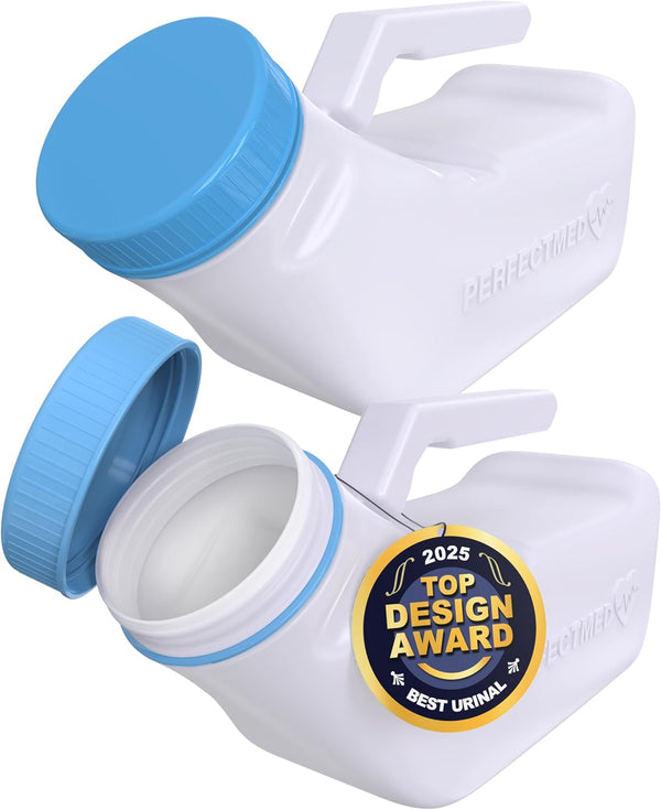 Innovative Designworks Urinals for Men Spill Proof by PerfectMed (2 Pack) - 32 oz/
