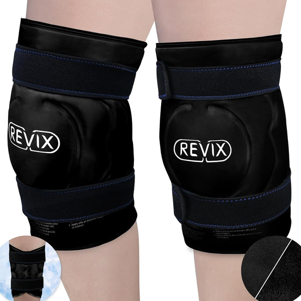 REVIX 20" XXXL Large Gel Ice Pack for Knee, Pain Relief Wrap for Swelling, ACL, Knee Replacement, 2 Packs