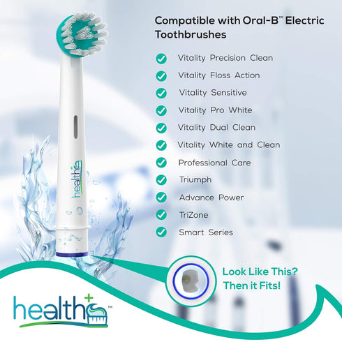 Compatible Oral-B Electric Toothbrush Replacement Head - 8-Pack | Ortho and Power Tip Bristles with Dupont Bristles for