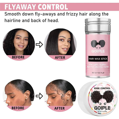 Wig Accessory Essentials Kit, 10PCS Lace Front Wig Glue, Caps, Hair Wax Stick, Edge Control, and More