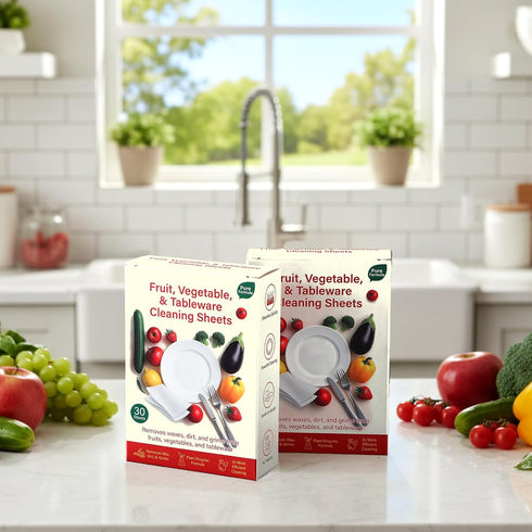 LemonSecret 2 Pack Fruit and Vegetable Wash Sheets, Effective Removes for Removing grease Wax Mud Dirt Residues from