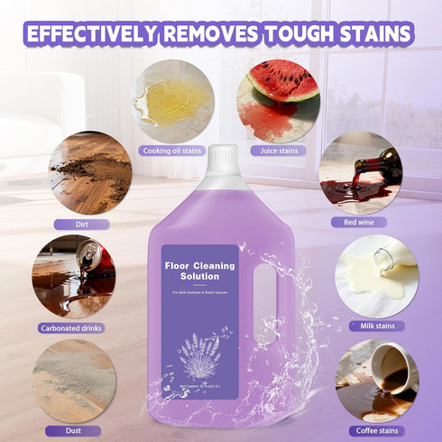 QKLYXEN 82 OZ/2.4 FL L Lavender Scented Floor Cleaning Solution Compatible with Dreame Cleaning Solution, Rich