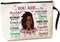 Inspirational African American Makeup Bag, You Are Beautiful Strong Amazing Travel Zipper Bag