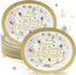 Suttmin 50 Pcs Merry Christmas Oval Paper Plates Happy Holiday Disposable Paper Plates