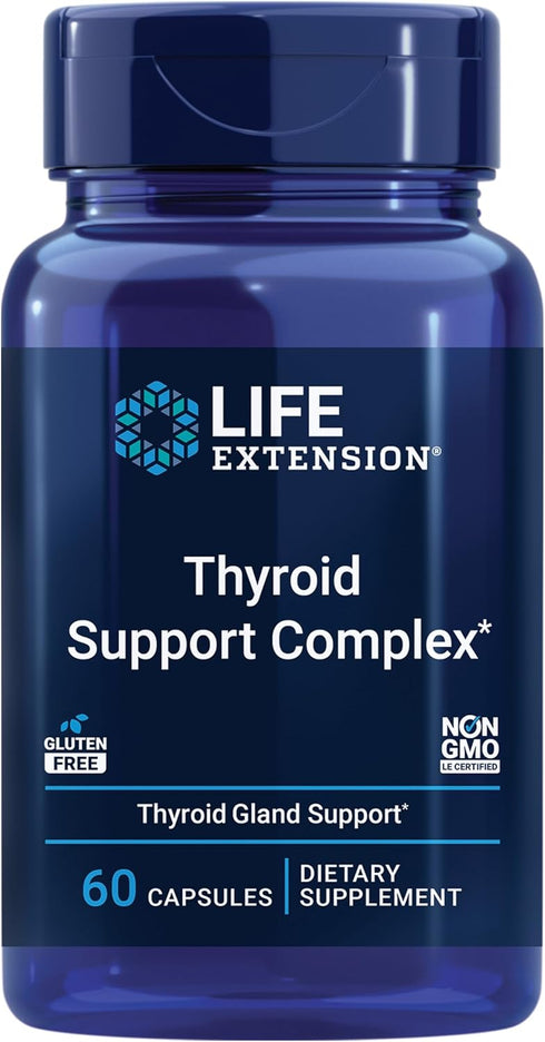 Life Extension Thyroid Support Complex - Non-GMO, Gluten-Free Supplement with Vitamins A, B, Iodine, Magnesium,