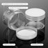 SATINIOR 24 Pieces Clear Plastic Jars with Lids, Round Storage Containers for Beauty Products, 1 oz