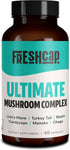 FreshCap Ultimate Mushroom Complex - Lions Mane, Reishi, Cordyceps, Chaga, Turkey Tail, Maitake - 60 Capsules for