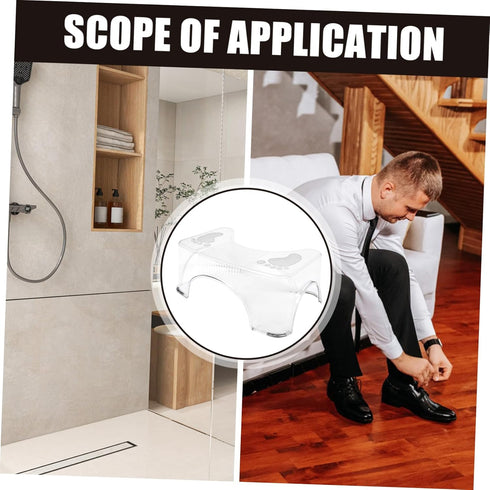 Compact Bathroom Spa Stool - Foldable Nonslip Shower Bench