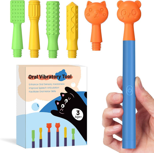 ronfnea Oral Sensory Stimulation Kit with 6 Soft Textured Heads for Speech Therapy