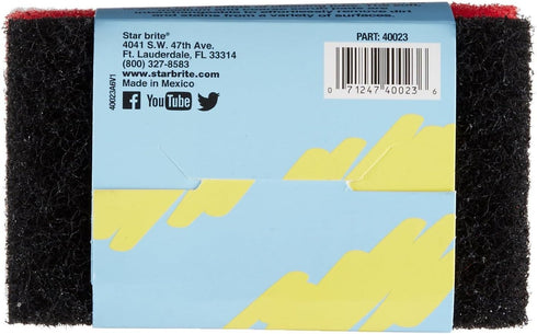 Star brite Scrub Pad with Handle - 3 Different Textures to Choose From