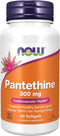 NOW Supplements Pantethine 300 mg, Coenzyme A Precursor, 60 Softgels, Cardiovascular Health*