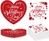 LOVSME 40Pcs Valentine's Day Paper Plates, Heart Party Disposable Dinnerware Plates and Napkins,