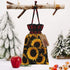 RLDOBOFE Christmas Gift Bags With Drawstring A bouquet of black sunflowers Christmas Burlap Gift Bag Christmas