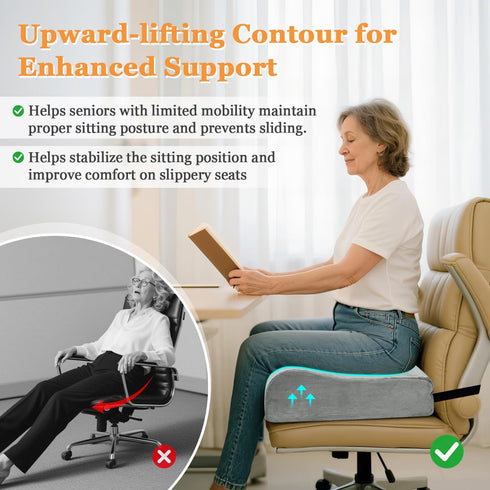 Tailbone Adult Seat Booster Chair Lift Cushions for Elderly, Office Extra Thick Large Cushion to Raise Height, Heavy