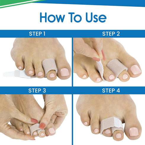 VIVEsole Hammer Toe Straightener (4 Pack) - Compression Cushion for Women, Men, Seniors, Reusable Soft Splint