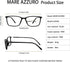 MARE AZZURO Reading Glasses - Stylish Readers for Men, 0 to 6.0 in Black