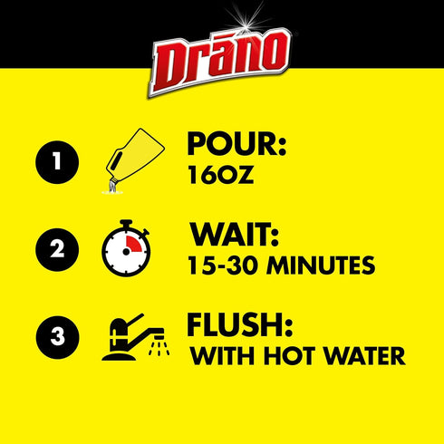 Drano Max Gel Drain Clog Remover and Cleaner, 42 oz (Pack of 2), Unclogs Shower or Sink Drains