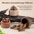 Wshxjzyay 3 Pieces Wood Diffuser for Essential Oils, Aromatherapy Diffuser Black Walnut Wood for Home Office Bedroom