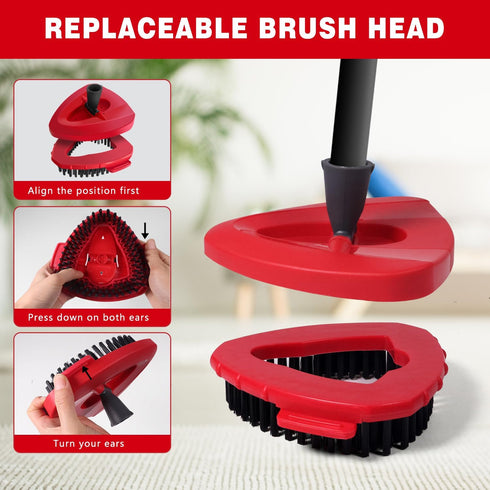 Wanry flourigems Kitchen(3 Scrub Brush Replacement Head for O CED, Spin Mop Scrubber Brush Head Replace with Base