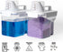 2-Pack Laundry Detergent Container - 51oz Dispenser with 5 Labels for Laundry Room Organization, Soap, Bleach, Powder,