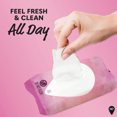 Summer's 32 count Eve Simply Sensitive Daily Gentle Feminine Wipes, Removes Odor, pH Balanced