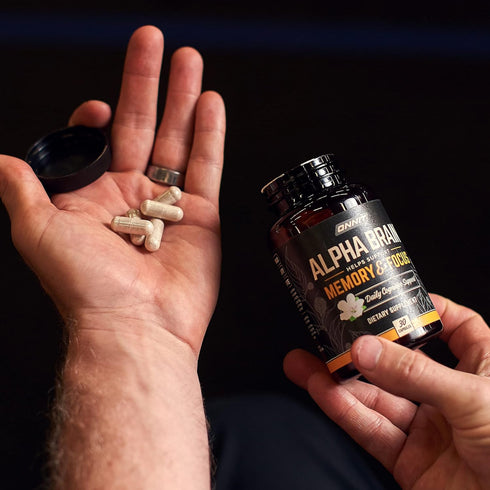 ONNIT Alpha Brain Premium Nootropic Brain Supplement, 30 Count - Caffeine-Free Focus Capsules for Memory & Concentration