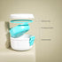 ARGOMAX Leak Proof Retainer Cleaner Case for Soaking Dentures, Denture Travel Case, White and Blue