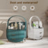 Makeup Storage Organizer with Lid, Waterproof Cosmetics Skincare Organizer for Vanity, Portable Makeup Box (White)