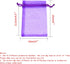 100Pcs 4x6 Inches Drawstring Organza Bags, Sheer Jewelry Candy Pouch for Festival Party Wedding Favor Gift Bags (Purple)