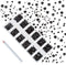 Zealer 1800pcs Black Nail Art Crystals, Round Beads, Top Grade Flatback Glass Charms for Nails, Crafts, Eye Makeup,