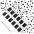 Zealer 1800pcs Black Nail Art Crystals, Round Beads, Top Grade Flatback Glass Charms for Nails, Crafts, Eye Makeup,