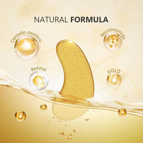 30 Pairs 24K Gold Under Eye Patches, Face Masks for Dark Circles and Puffy Eye Bags, Collagen Skincare